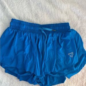 Women's Luogongzi Shorts 2 In 1 Flowy Running Shorts - Blue - Size S